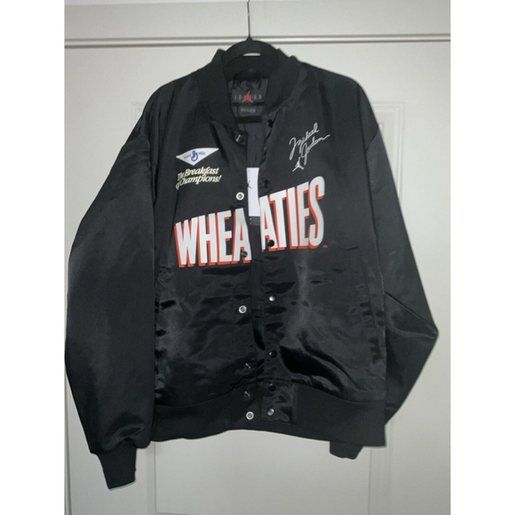 Nike JORDAN LIGHT MVP Men's JACKET 'WHEATIES' DV7578-010 BLACK sz Large - Picture 3 of 11
